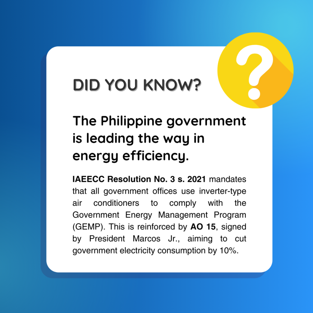 Did You Know- PH Government is leading the way in energy efficiency
